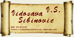 Vidosava Sibinović vizit kartica